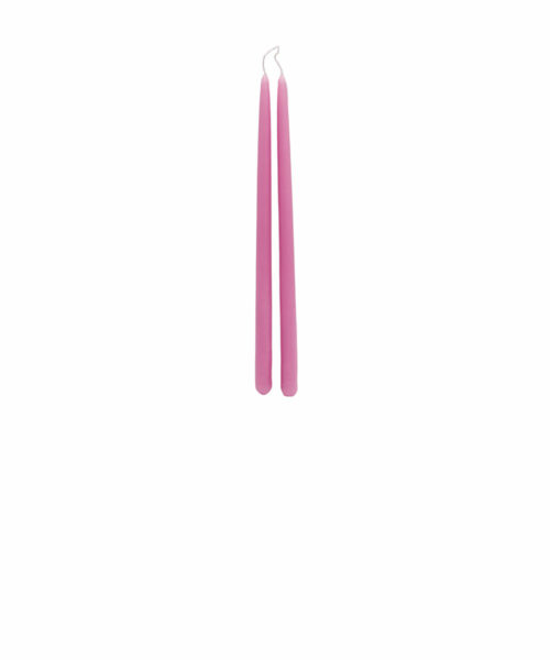 Antique Taper Candle 36 cm, pink
