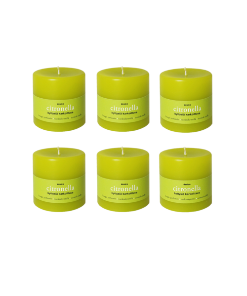 Tuoksukynttilä 7 cm, citronella hyttyskarkote 6-pack